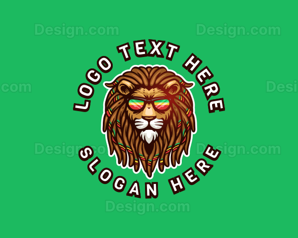 Reggae Lion Dreadlocks Logo