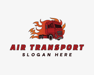 Flame Logistics Vehicle logo design