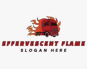 Flame Logistics Vehicle logo design