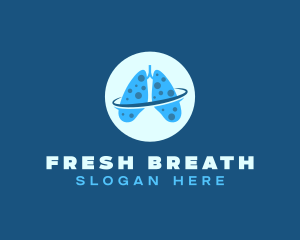 Respiratory Orbit Lungs logo design