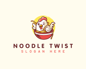 Chicken Asian Noodles logo design