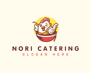 Chicken Asian Noodles logo design