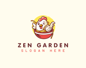 Chicken Asian Noodles logo design