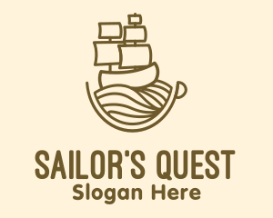 Coffee Cup Galleon logo design