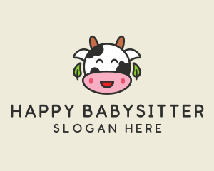 Cartoon Happy Cow logo design