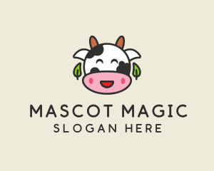 Cartoon Happy Cow logo design