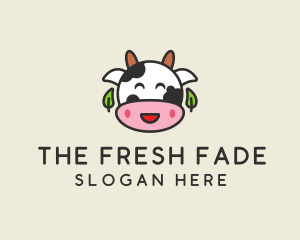 Cartoon Happy Cow logo design