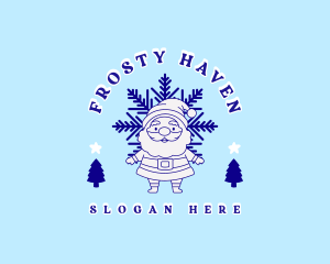 Winter Santa Claus logo