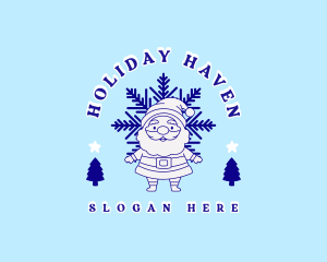 Winter Santa Claus logo