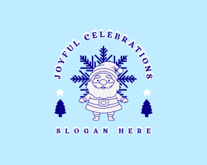 Winter Santa Claus logo