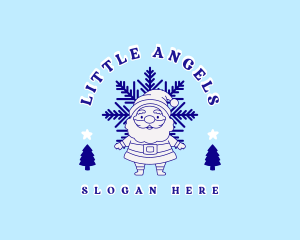 Winter Santa Claus logo