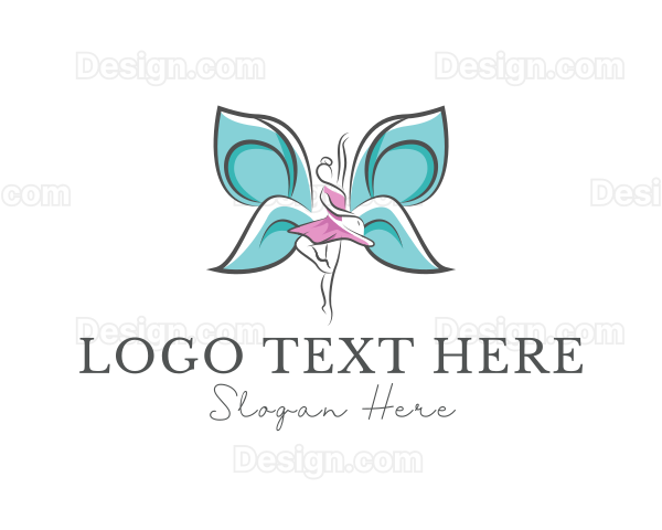 Butterfly Lady Dancing Logo