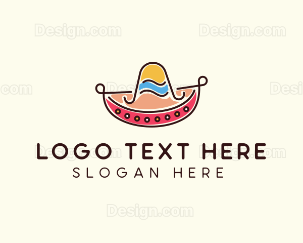 Mexican Sombrero Hat Logo