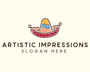 Mexican Sombrero Hat logo design