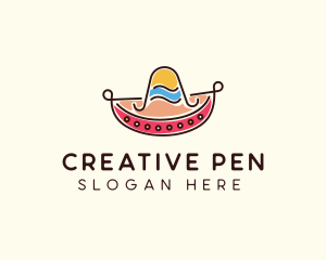 Mexican Sombrero Hat logo design