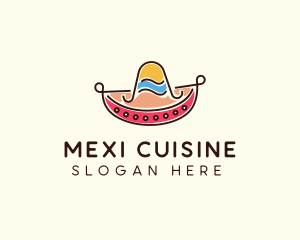 Mexican Sombrero Hat logo design