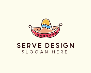 Mexican Sombrero Hat logo design