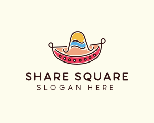 Mexican Sombrero Hat logo design