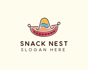 Mexican Sombrero Hat logo design