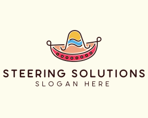 Mexican Sombrero Hat logo design