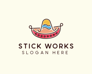 Mexican Sombrero Hat logo design