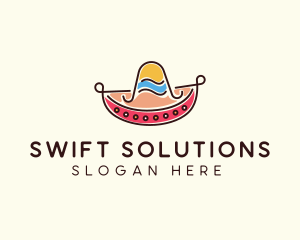 Mexican Sombrero Hat logo design