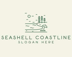 Seaside Beach Coast logo design