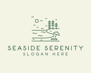 Seaside Beach Coast logo design