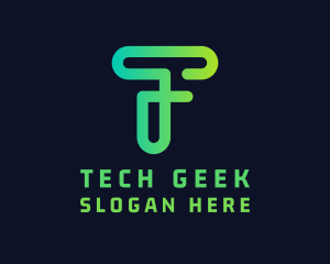 Tech Startup Letter T logo design