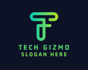 Tech Startup Letter T logo design