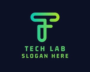 Tech Startup Letter T logo design