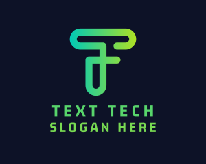 Tech Startup Letter T logo design