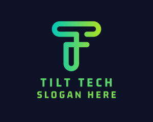 Tech Startup Letter T logo design