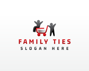 People Cart Shopping logo design