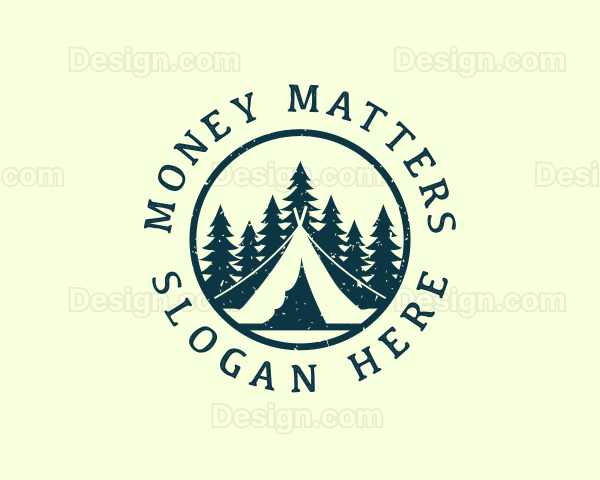 Outdoor Camping Tent Logo