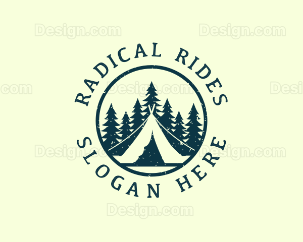 Outdoor Camping Tent Logo