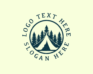 Outdoor Camping Tent Logo