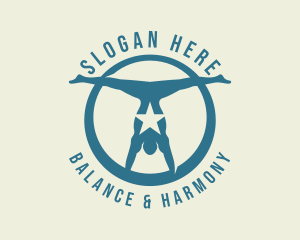 Star Male Gymnast logo design