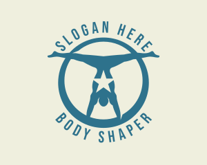 Star Male Gymnast logo design