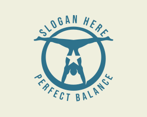 Star Male Gymnast logo design