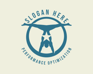 Star Male Gymnast logo design