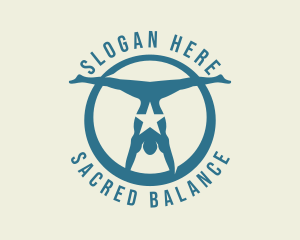 Star Male Gymnast logo design