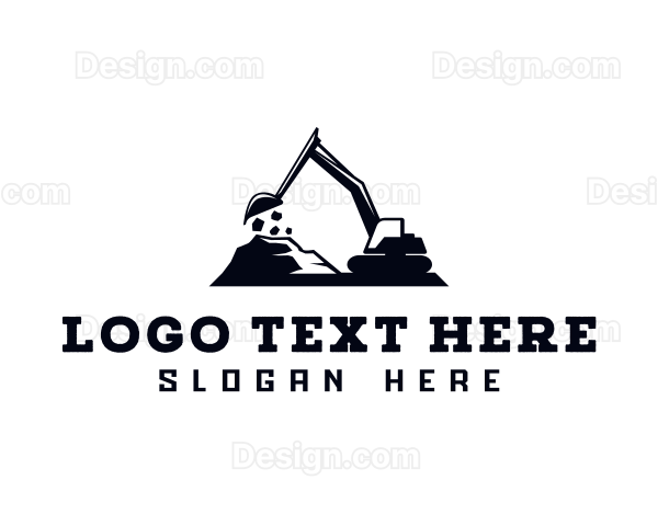 Contractor Digger Backhoe Logo
