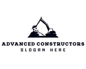  Contractor Digger Backhoe logo design