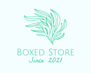 Green Organic Plant Leaves logo design