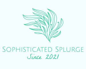 Green Organic Plant Leaves logo design