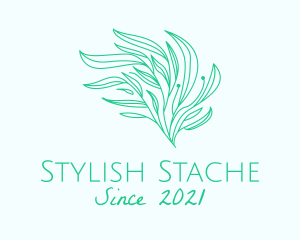 Green Organic Plant Leaves logo design