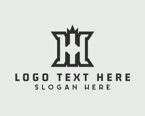 Modern Crown Letter H Logo