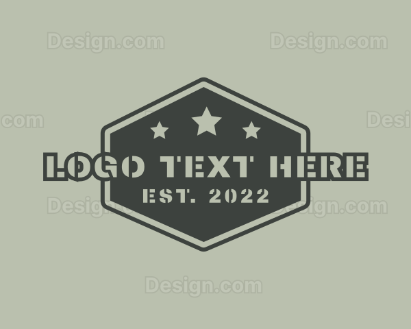 Green Military Hexagon Logo