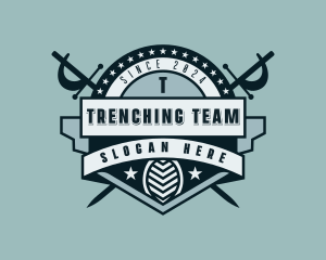 Fencing Varsity Team logo design